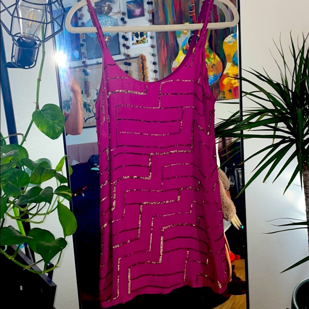 Parker pink sequin dress